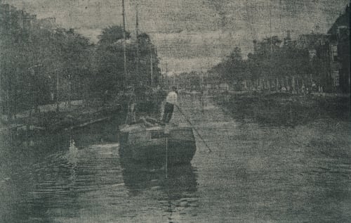 Twilight on the Canal – Leyden Berg, Charles  (American, 1856-1926)