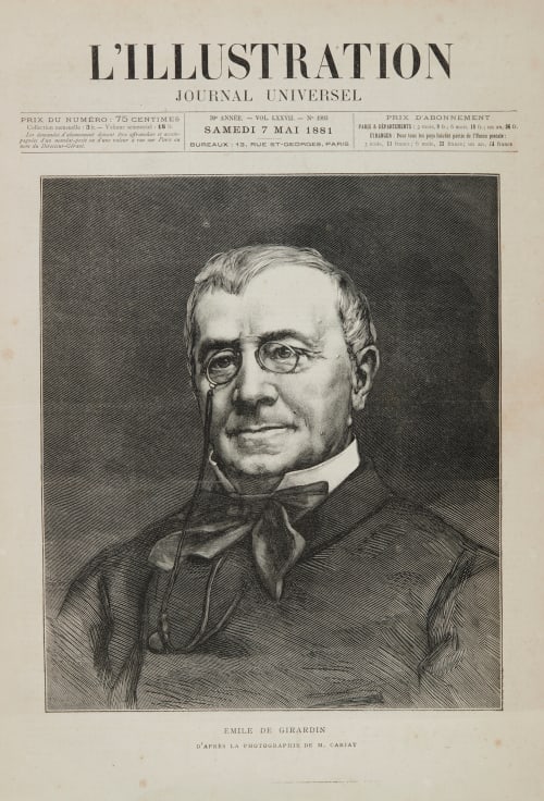 Emile de Girardin d’apres la photographie de M. Carjat Fontaine, G  (French, 1828-1906)