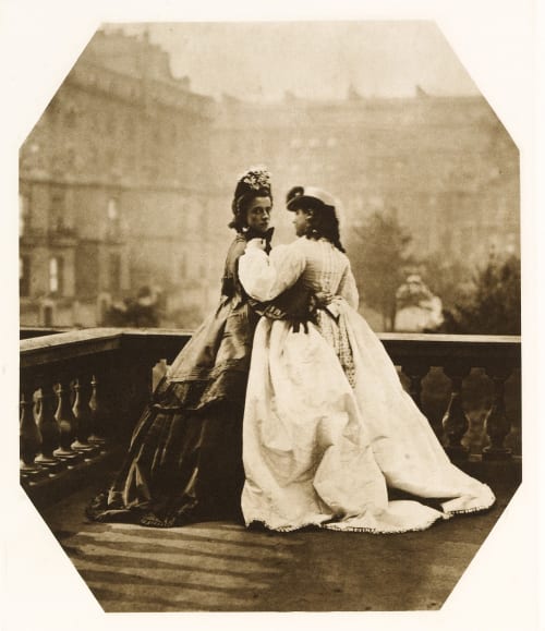 Two Women on a Balcony Clementina, Lady Hawarden  (British, 1822-1865)