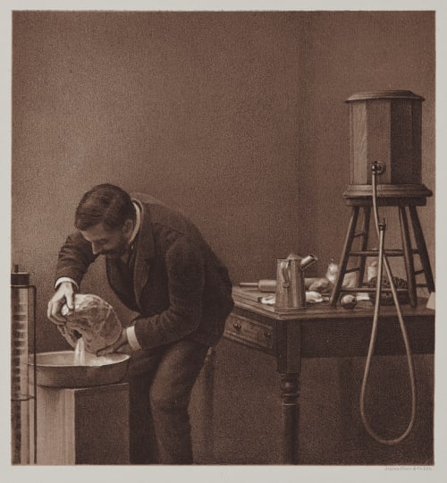 Arrangement for Taking Composite Photographs of Skulls, Photograph No. 1 Bien, Julius  (American, 1826-1909)