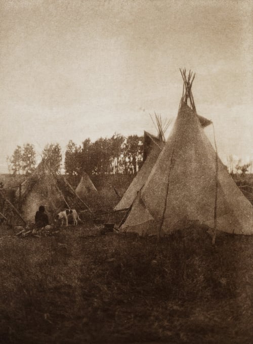 A Cree Camp Curtis, Edward Sherrif  (American, 1868-1952)