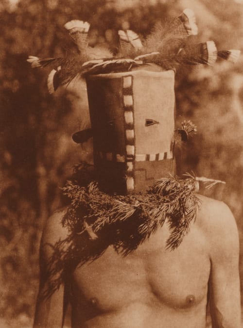 Ty’o’oni Shiwanna Mask – Cochiti Curtis, Edward Sherrif  (American, 1868-1952)