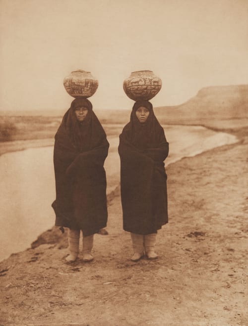 Zuni Girls at the River Curtis, Edward Sherrif  (American, 1868-1952)