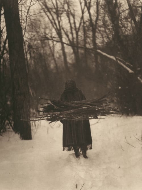 The Wood Gatherer-Sioux Curtis, Edward Sherrif  (American, 1868-1952)