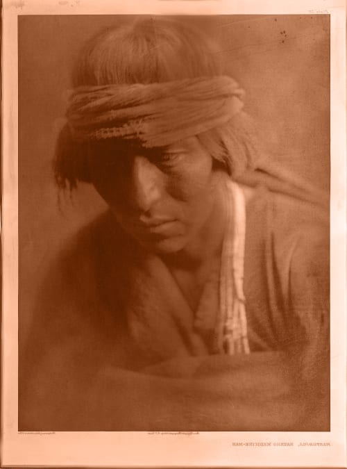 Plate 35 Hastobiga – Navaho Medicine Man Curtis, Edward Sherrif  (American, 1868-1952)