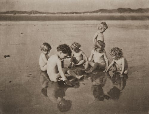Some of our Little School. On the Shore Harlech Summer 1915 Davison, George  (British, 1854-1930)