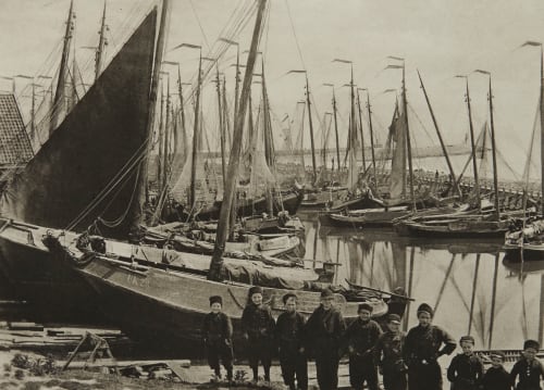 Urk Harbour Davies, G. Christopher  (British, 1849-1922)