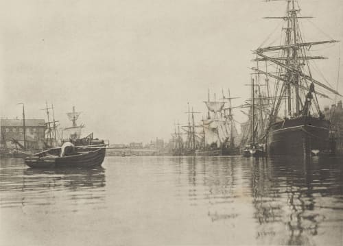 The Peaceful Harbour Emerson, Peter Henry  (British, 1856-1936)