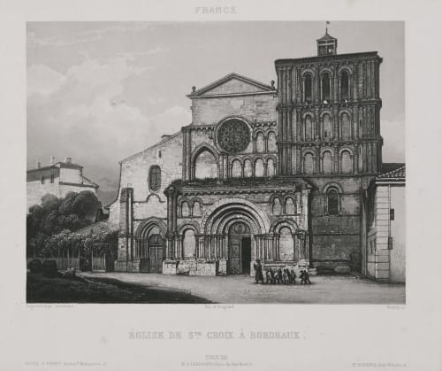 France. Ste Croix à Bordeaux Lerebours, Noël Paymal  (French, 1807-1873)