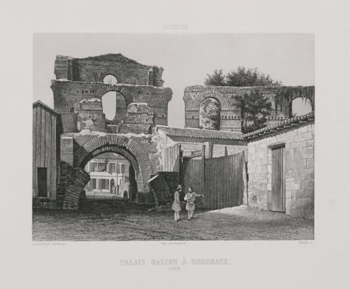 Guyenne. Palais Galien à Bordeaux Lerebours, Noël Paymal  (French, 1807-1873)