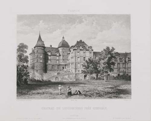 France. Château de Lesdiguières près Grenoble Lerebours, Noël Paymal  (French, 1807-1873)