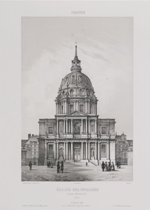 France. Eglise des Invalides Lerebours, Noël Paymal  (French, 1807-1873)