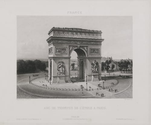 France. Arc de Triimphe de l’Etoile à Paris Lerebours, Noël Paymal  (French, 1807-1873)