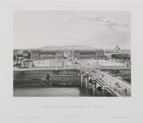 France. Place de la Concorde à Paris Lerebours, Noël Paymal  (French, 1807-1873)