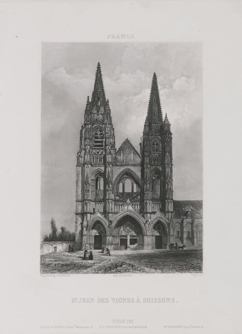 France. St-Jean des Vignes à Soissons Lerebours, Noël Paymal  (French, 1807-1873)