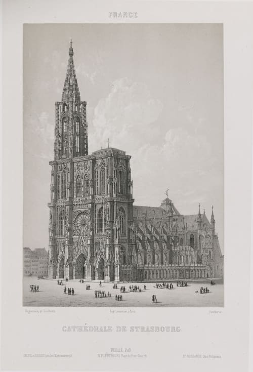 France. Cathédrale de Strasbourg Lerebours, Noël Paymal  (French, 1807-1873)