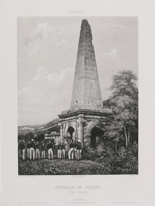 France. Tombeau de Pilate près Vienne Lerebours, Noël Paymal  (French, 1807-1873)