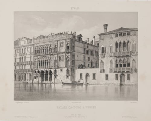 Italie. Palais Ca-Doro à Venise Lerebours, Noël Paymal  (French, 1807-1873)