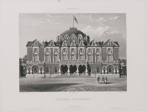 Russie. Château Petrofski Lerebours, Noël Paymal  (French, 1807-1873)