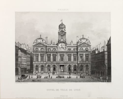 Hotel de Ville de Lyon Lerebours, Noël Paymal  (French, 1807-1873)