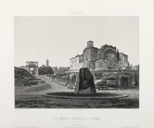 La Meta Sudante À Rome Lerebours, Noël Paymal  (French, 1807-1873)