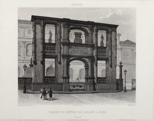 Façade du Château de Gaillon À Paris Lerebours, Noël Paymal  (French, 1807-1873)