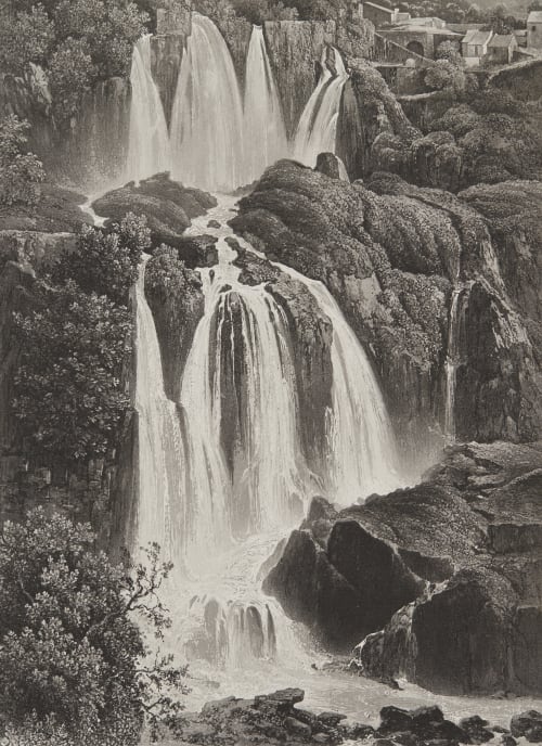 Les Cascades de Tivoli Lerebours, Noël Paymal  (French, 1807-1873)