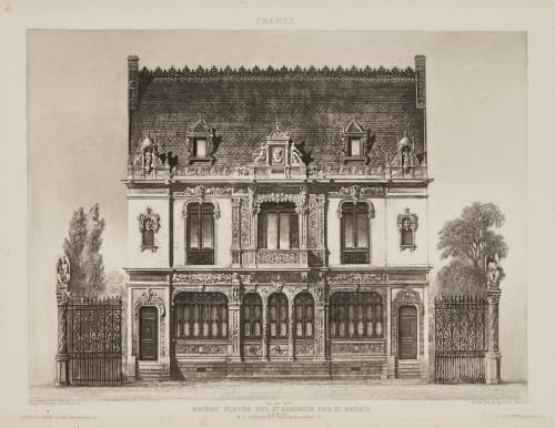 Maison Elevée rue St. Georges par M. Renaud Fizeau, Louis Armand Hippolyte  (French, 1819-1896)