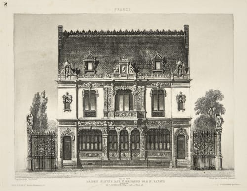 Maison Elevée rue St. Georges par M. Renaud Fizeau, Louis Armand Hippolyte  (French, 1819-1896)