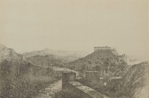 Ruines du Temple de Junon Lucine. Agrigente (Sicile). Geoffray, Stephane  (French, 1827-1895)