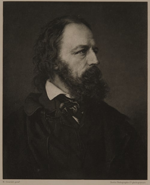 Alfred, Lord Tennyson (The favourite portrait, based on a photograph by Mayall) Mayall, John Jabez Edwin  (British, 1813-1901)
