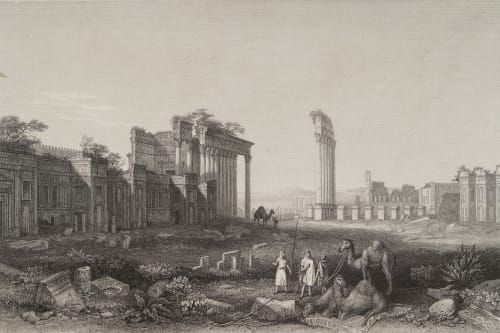 Temple du Soleil A Balbek Lemaître, Augustin François  (French, 1797–1870)