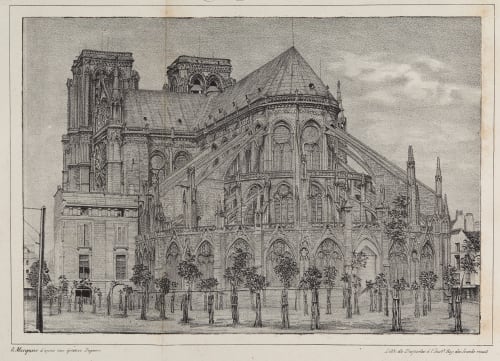 Le Lithographe Notre-Dame de Paris Marquier, L  (French, b.1830s active)