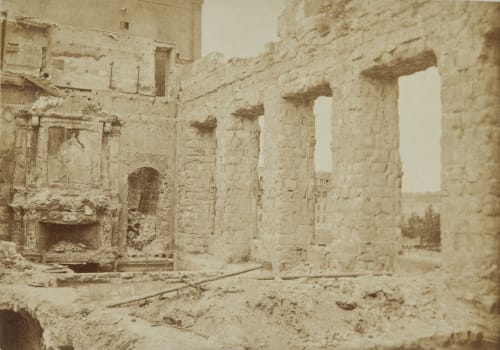 Ruines de la salle dn Trone, à l’Hotel de ville de Paris. Marville, Charles  (French, 1813-1879)
