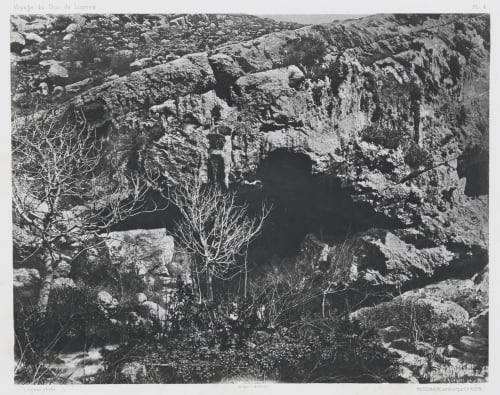 PL. 4 Nahr El Kelb: Grotte Audessus de la Source Vignes, Louis  (French, 1831-1896)