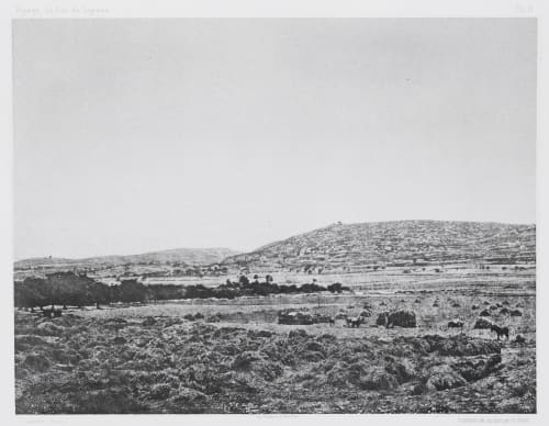 PL. 11 Sidon: Vue de Mar Elias Prise du Chateau de St. Louis Vignes, Louis  (French, 1831-1896)