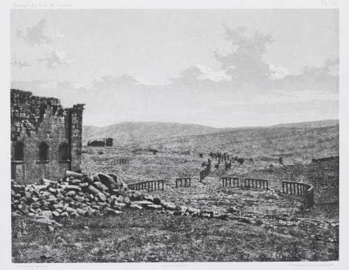 PL. 52 Djerash: Vue Générale Prise du Temple du Sud Vignes, Louis  (French, 1831-1896)