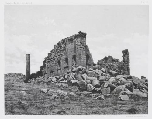 PL. 53 Djerash: Temple du Sud Vignes, Louis  (French, 1831-1896)