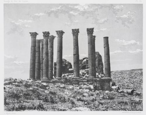 PL. 55 Djerash: Temple de Jupiter Vignes, Louis  (French, 1831-1896)