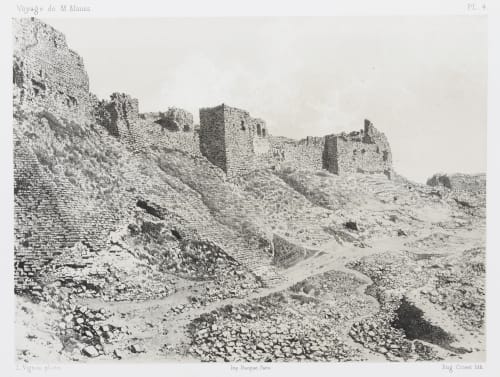 PL. 4  Karak. Face Sud est de la Forteressa Sauvaire, Henri  (French, 1831-1896)