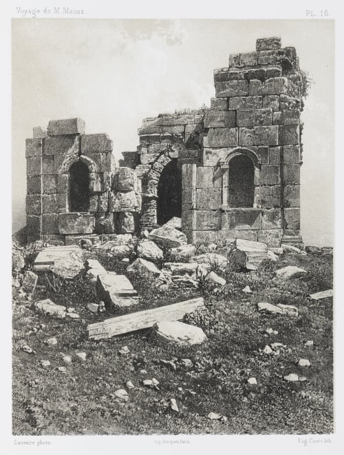 PL. 16 Zat-Raz. Face Sud du Petit Temple Sauvaire, Henri  (French, 1831-1896)