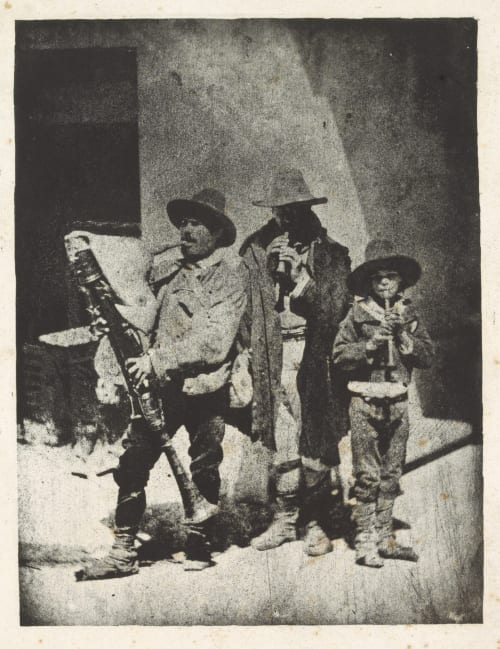 Pifferari Jouant de Leurs Instruments au 21 Quai Bourbon Nègre, Charles  (French, 1820-1880)