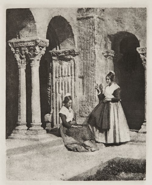 Deux Arlésiennes dnas le cloître de Saint-Trophime d’Arles Nègre, Charles  (French, 1820-1880)