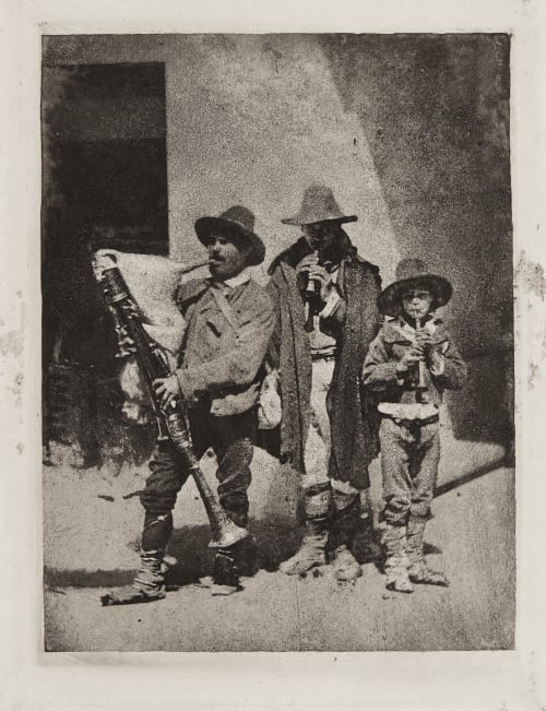 Pifferari Jouant de Leurs Instruments au 21 Quai Bourbon Nègre, Charles  (French, 1820-1880)