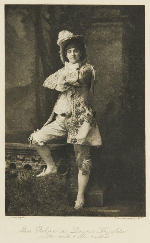 Miss Rehan as Donna Hypolita in “She would and she would not.” Sarony, Napoleon  (American, 1821-1896)