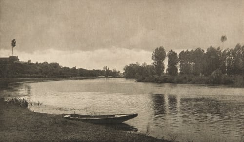 Crépuscule a Pont-de-l’Arche Jacquin, Charles  (French, b.active 1890s)