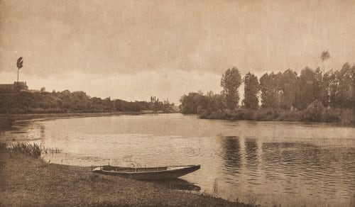 Crépuscule a Pont-de-l’Arche (alt) Jacquin, Charles  (French, b.active 1890s)