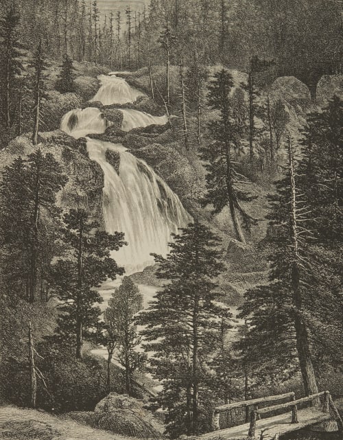 Cascade supériéure du pont d’Espagne Davanne, Louis-Alphonse  (French, 1824-1912)