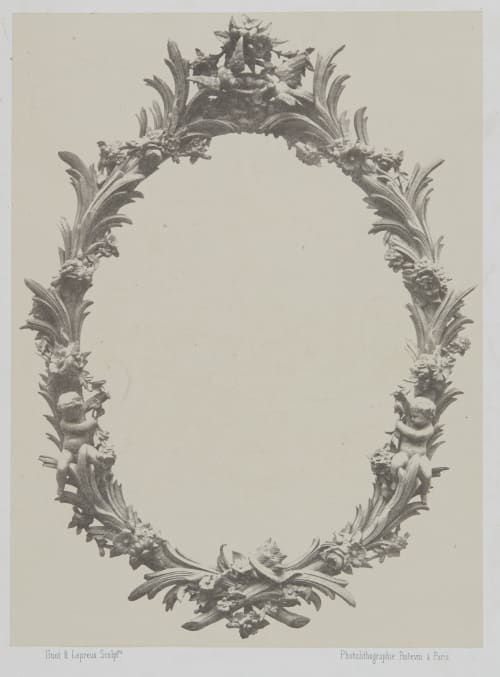 Meubles et cadres en bois sculptés Poitevin, Alphonse  (French, 1822-1912)