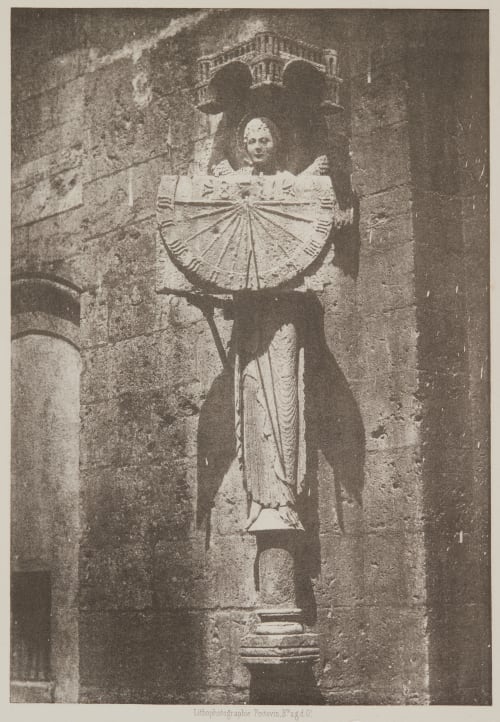 Angel with a Sundial Photographed at 11 am, Chartres Berthier, Paul Marcellin  (French, 1822-1912)